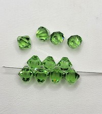 12pc Swarovski Crystal Peridot Bicone 6301 Pendant; 6mm or 8mm; Top Drill
