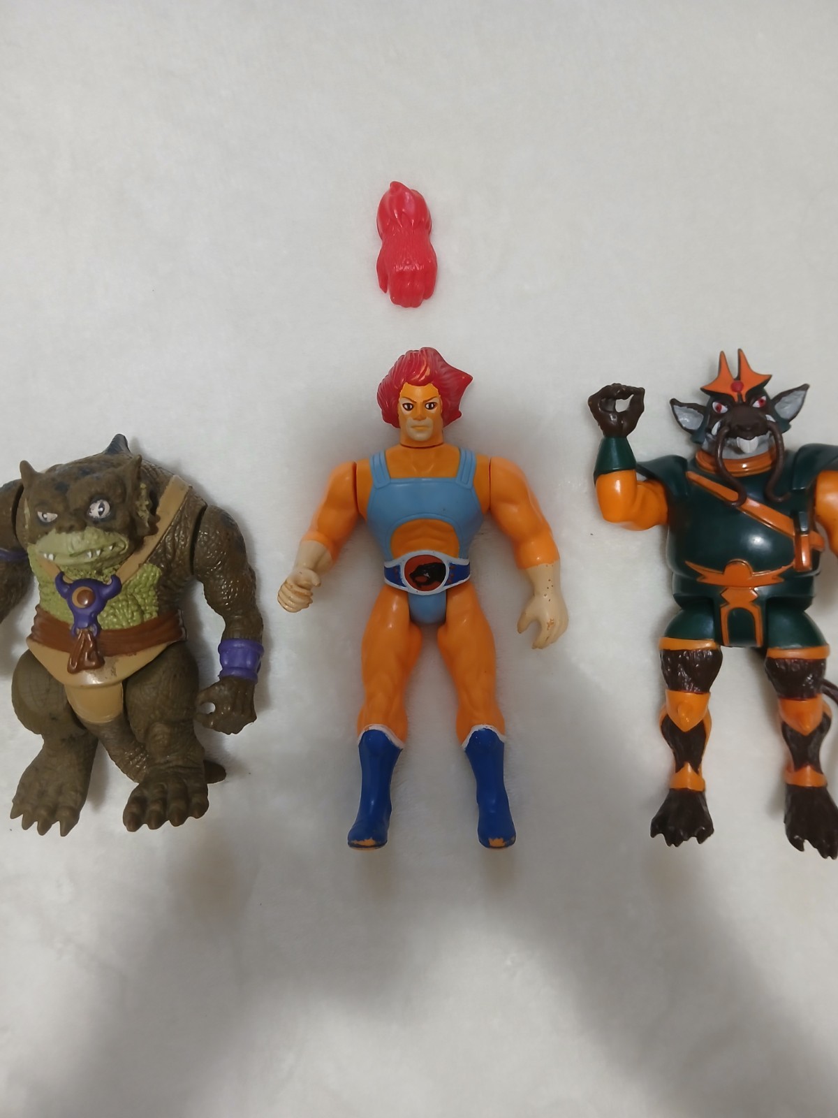 Lot of 3 LJN 1985 Wave 1 original Thundercats figures:Lion-O, Slither & Ratar-O