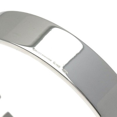 GUCCI Cutout G Logo Bangle Bracelet Silver unisex [Used] | eBay