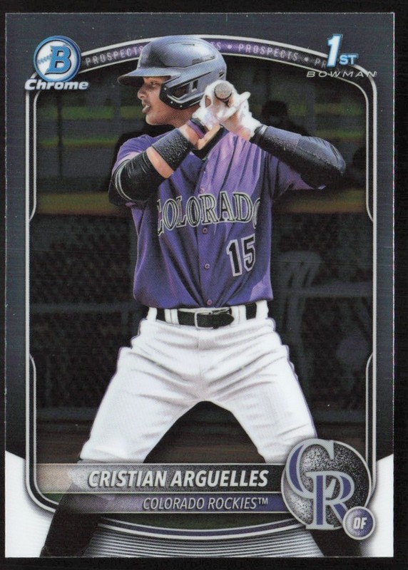 2025 Bowman Chrome Prospects Cristian Arguelles #BCP-220 GS1-2