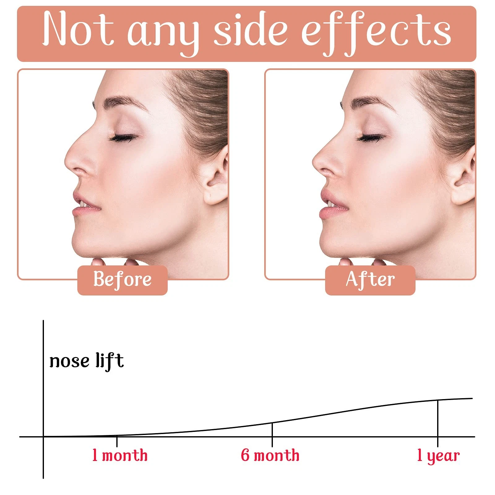 6 Pairs Nose up Lifting Shaping Clip Beauty Tool Nose Shaper Inserts No Pain Inv - product detail image 5