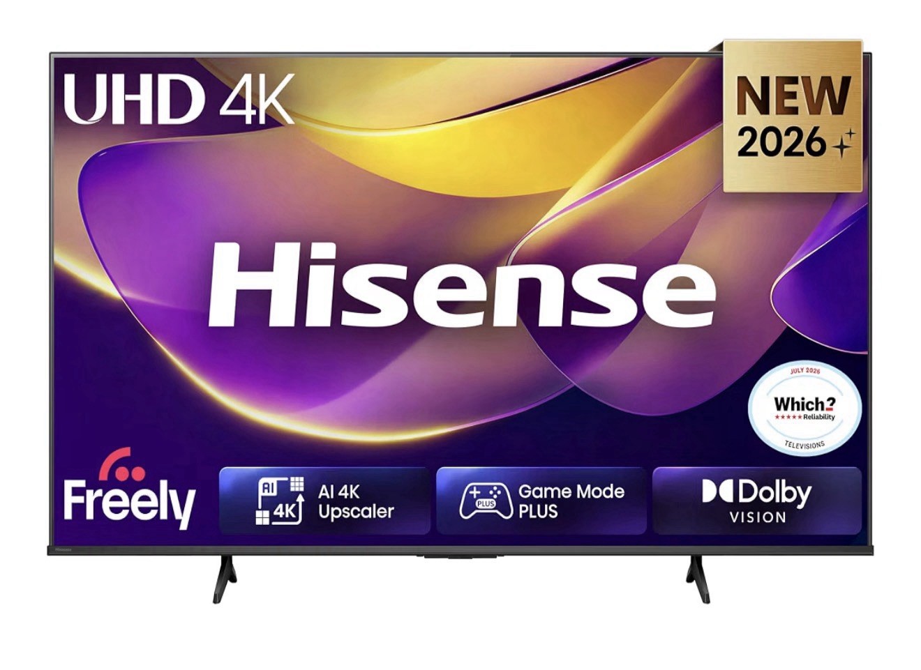 2026 Hisense 55 inch 55E6STUK 4K Ultra HD Al Smart TV with Freely £270