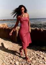 NWT FREE PEOPLE Ravena Sweater Midi Dress SMALL SWEETHEART/PURPLE/PINK
