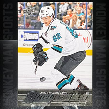 2015-16 UD Series 2 - Nikolay Goldobin Rookie RC YOUNG GUNS - #453 SHARKS MINT