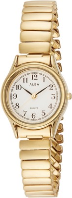 Seiko Watch Alba Quartz Pair Watch for Women, AQHK440, Gold