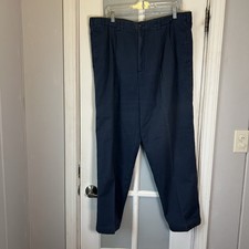 VTG L.L. Bean Women's Fleece Lined Pants Size 16 Navy P998 Chino Work Outdoor