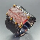 Fine Art Natural Tourmaline Ring 925 Sterling Silver Size 7 /R464758