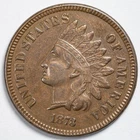 1873 "Closed 3" Indian Head Penny Choice Extremely Fine XF+