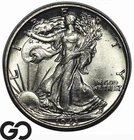 1943 Walking Liberty Half Dollar, Blast White Gem BU++