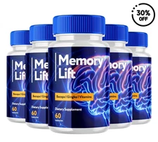 Memory Lift Brain Maximum Support Supplement Advanced Formula 60 Capsules 5 Pack