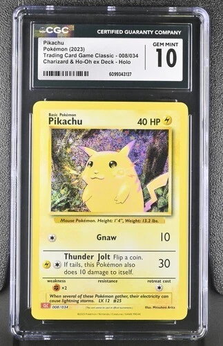Pikachu *CGC 10* Holo *Classic Collection* #8 * Pokemon