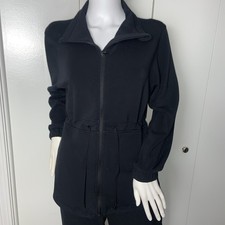 Yogalicious Scuba Alma Funnel Neck Jacket Womens Medium Black Athleisure