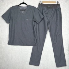 Figs Scrub Set Graphite Gray Mens Small Chisec Top Pants Slim Style# M2OSW2016
