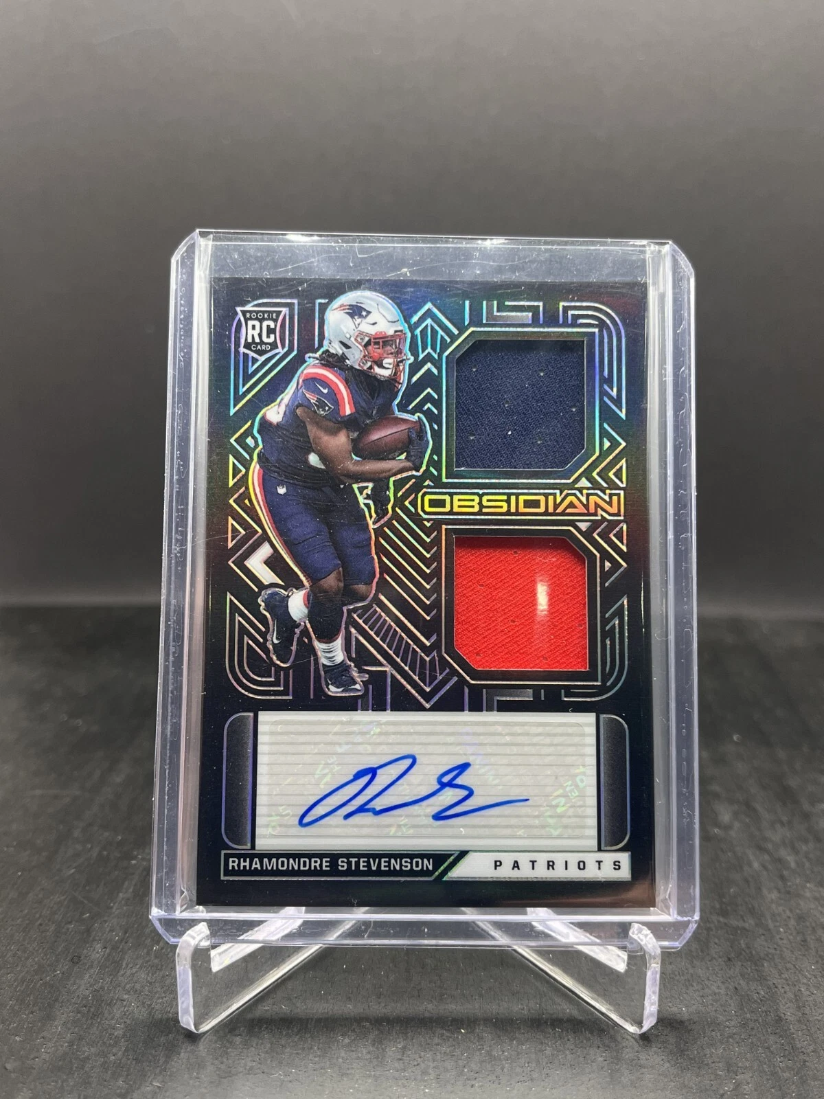 Rhamondre Stevenson Panini Obsidian Rookie Jersey Ink #RJIRS Base