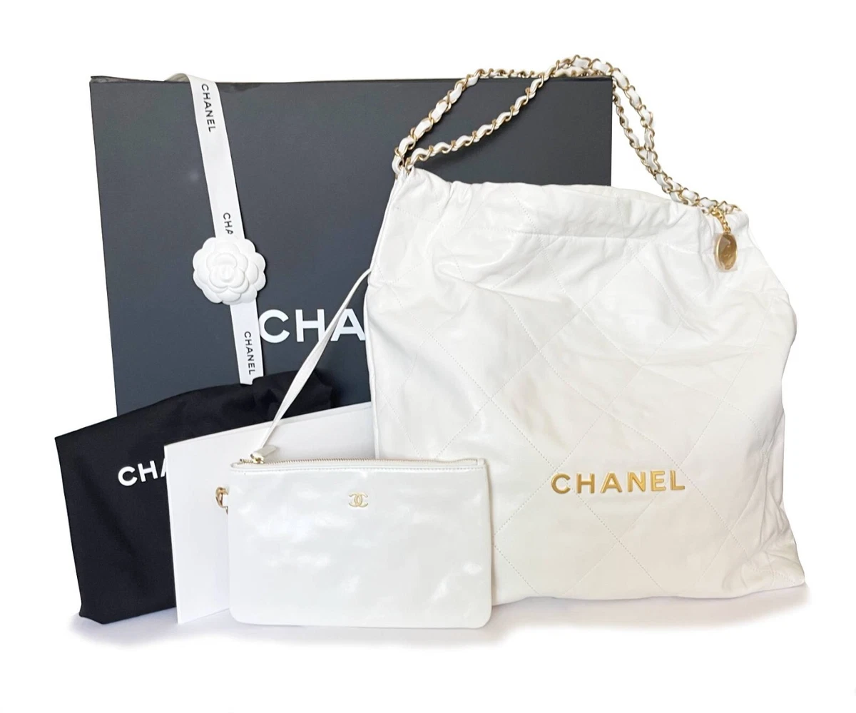 Large white chanel best sale bag