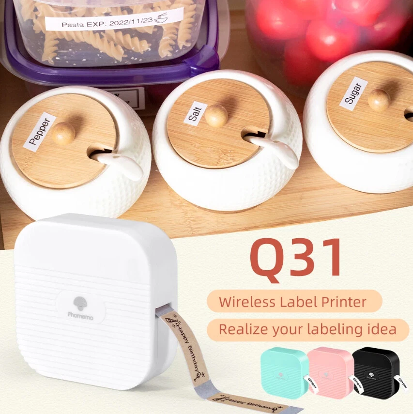 Phomemo Q31 Bluetooth Label Maker for iOS Android Handheld Sticker Printer