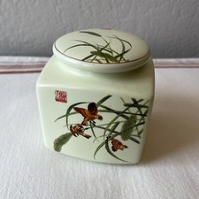 Qi Baishi Famille Rose Porcelain Tea Canister for Loose Tea, Airtight Jingdezhen