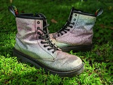 Dr. Martens 1460 Glitter J Rainbow Girls Kids Boots Airway Girls SZ 3 SEE DETAIL