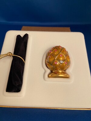 ESTEE LAUDER BEJEWELED ARTICHOKE SOLID PERFUME COMPACT w/ DAZZLING SILVER