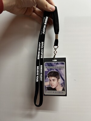 Justin Bieber Meet & Greet Pass from the Believe Tour Lanyard | eBay