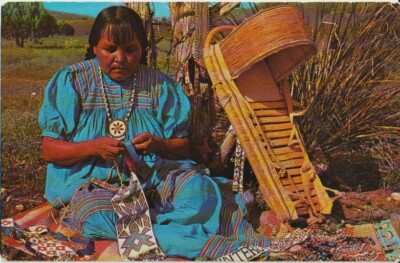  Native American Apache Bead Maker Postcard - Unused - Good