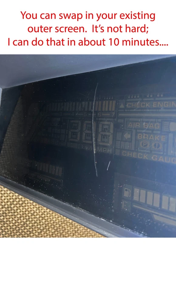 1989 Dodge Daytona Shelby 2.5L Turbo AT Digital Instrument Cluster (No Part #) - Изображение 3 из 4