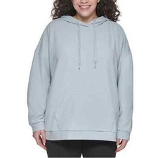 Marc New York By Andrew Marc Womens Long Sleeve Pullover Hoodie Blue Size XL NWT