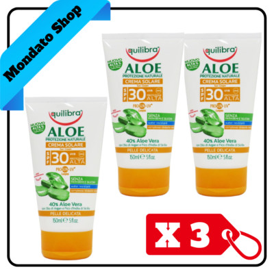 SONNENCREME BALANCE ALOE VERA SPF 30 FÜR EMPFINDLICHE UND HYDRATISIERTE HAUT (X3)
