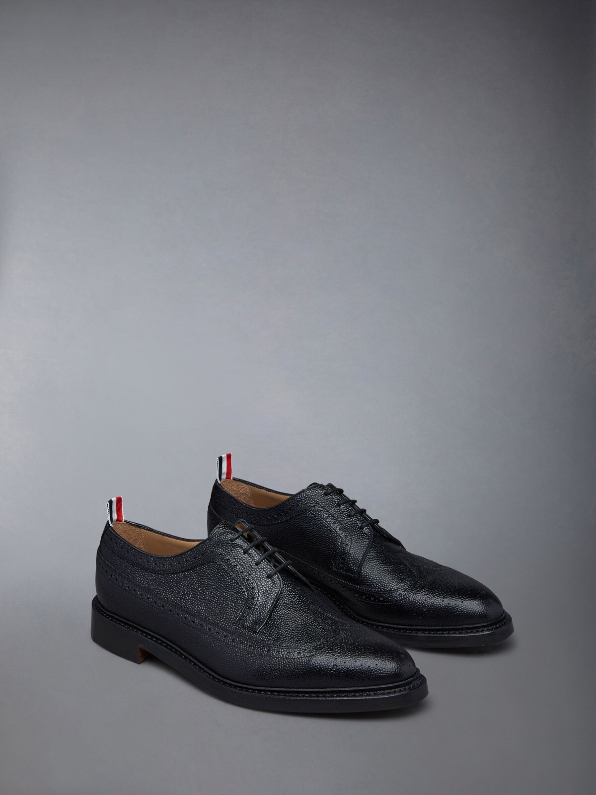 SAOLA THOM BROWNE SUOLA IN PELLE LONGWING BROGUE 12 45 WINGTIPS NERO ITALIA $1200