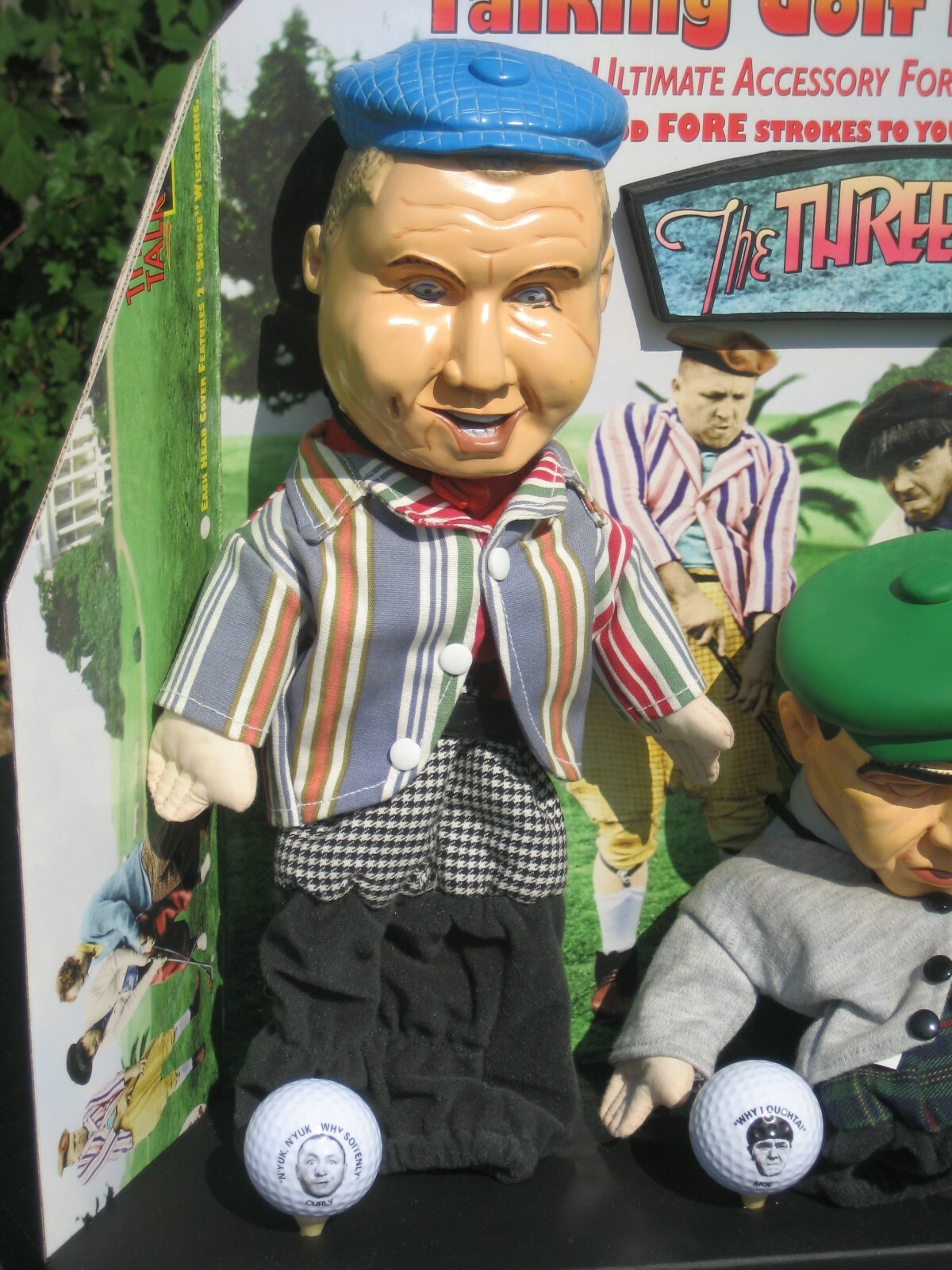 Custom Store Display ,Vintage The ( 3 ) Three Stooges Talking Golf Head