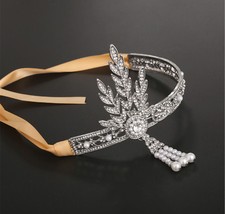 Great Gates Pearl Crystal Rhinestone Tiara Crown Headband Bridal Prom Party T90