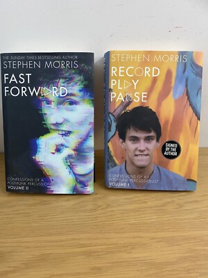 Stephen Morris New Order signiert Fast Forward & Record Play Pause Neu