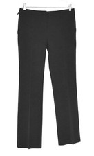 B5 Auth PRADA Black Slash Pockets Flat Front Slim-Straight Trouser Pants Size 42