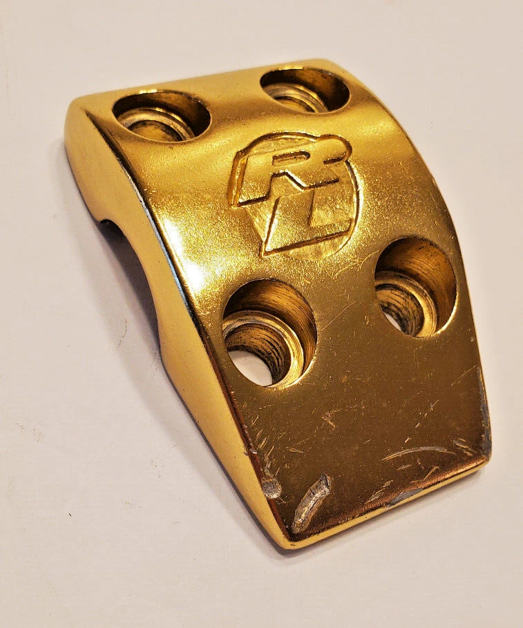 Redline BMX Bicycle Handle Bar Stem Top Plate ACS Tuff Sugino Sakae 22.2mm GOLD - Image 2 of 4