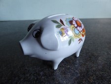 Surrey Ceramics - Piggy Bank - Pig - Floral Design
