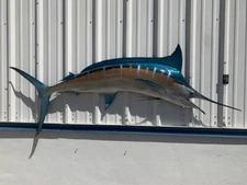 89" Blue Marlin Half Mount Fish Replica - Quick Production