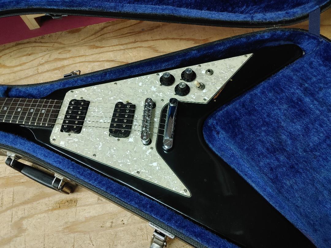 Greco FV-600 1978年製 Flying V custom Greco FV-600 Black 1978 Flying V custom type Electric Guitar