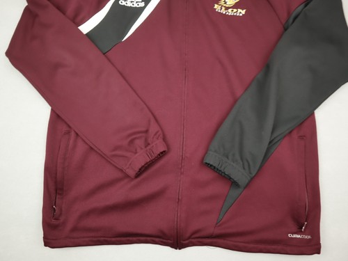 Elon Phoenix Jacket Men Medium Burgundy Adidas Club Soccer Climacool NCAA M - Picture 3 of 11