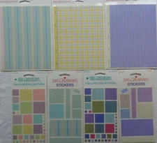 Fabric Purple Green Country Spring Blocks Scrapbooking Set 