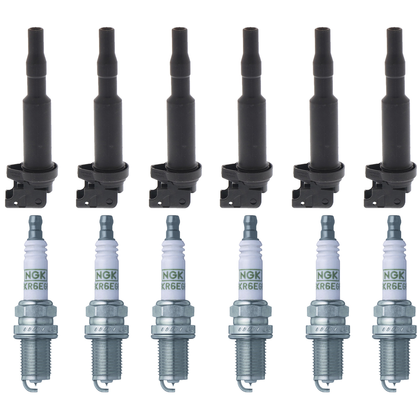 OEM Bosch Ignition Coils & NGK Platinum Spark Plugs 12 PCS for BMW Rolls-Royce
