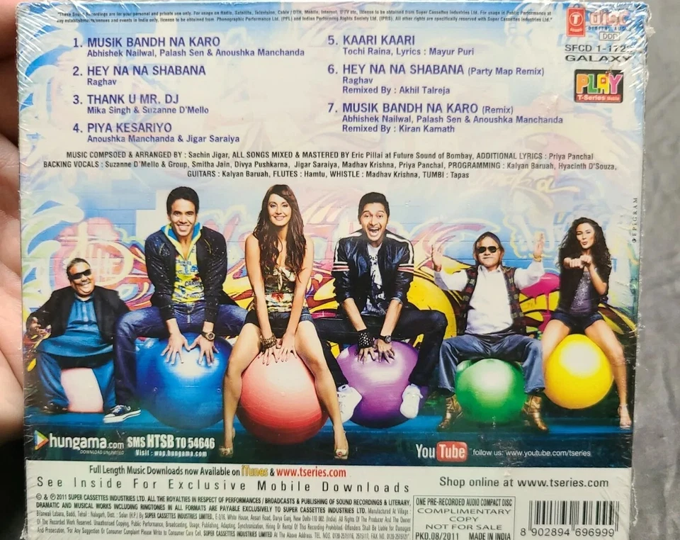 NEW Sealed! HUM TUM SHABANA CD digipack case 7 songs 2011 — 第 3/4 张图片