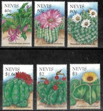 Nevis 1995 - Cactus Flowers - Set of 6 Stamps - Scott #910-15 - MNH