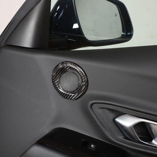 Real Carbon Fiber Door Speaker Tweeter Ring Cover For Toyota Supra A90 2019-2025 - Picture 5 of 12
