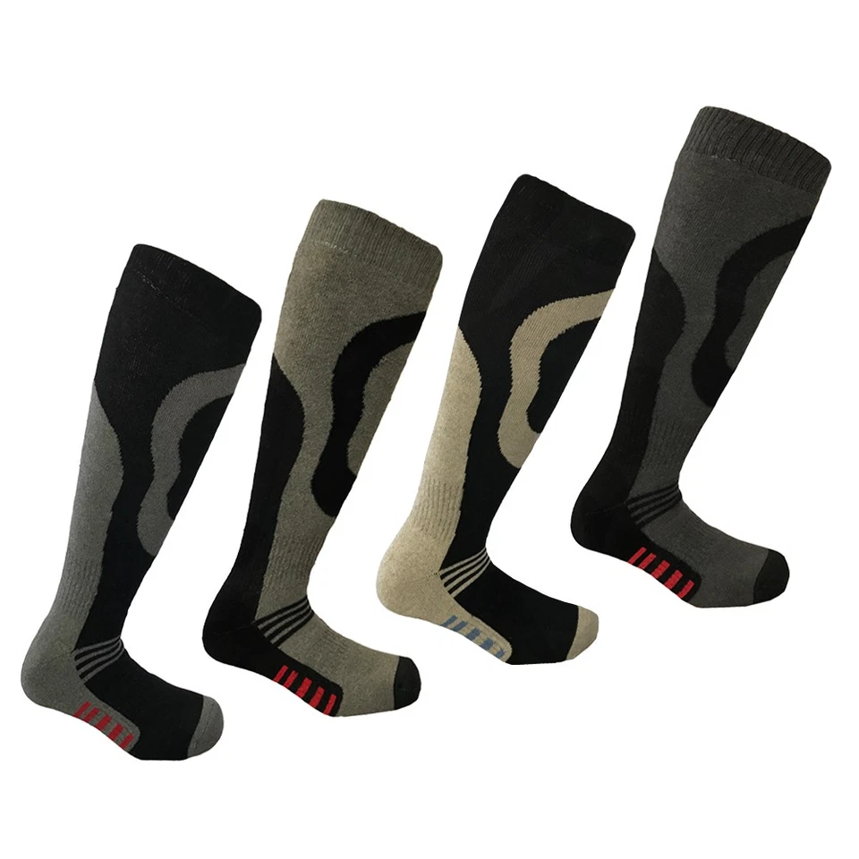 I-SMALLS 4 Pairs Mens Long Hose High Performance Ski Socks