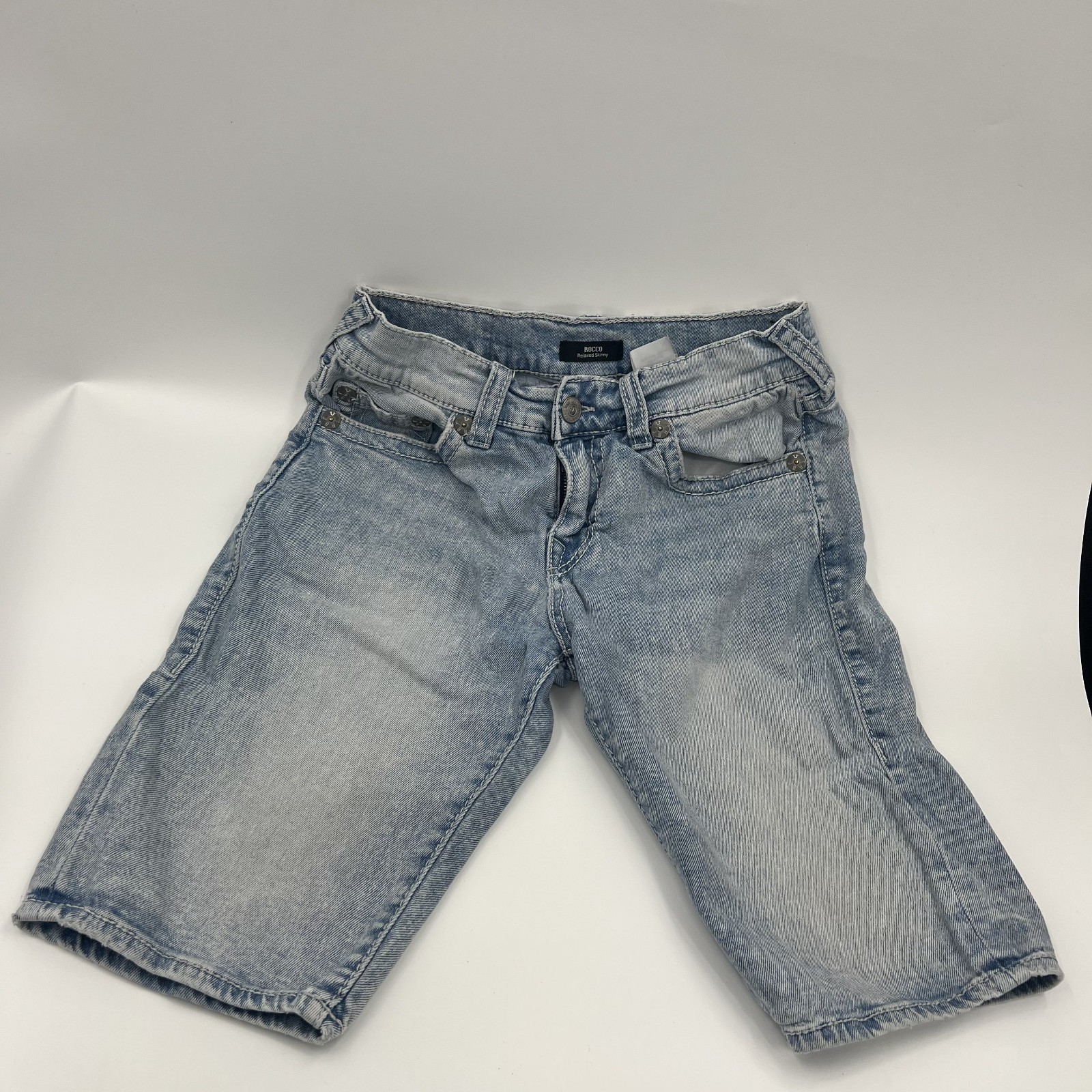 True Religion Rocco Big T Shorts Mens 29 Relaxed Skinny Denim Light Wash EUC thumbnail 3