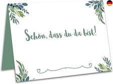 50 Tischkarten oder Platzkarten Hochzeit, Geburtstag, Taufe, Kommunion,