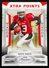 NATE DAVIS 2009 Playoff Prestige Xtra Points Red #181 Rookie Card RC #050/100. rookie card picture