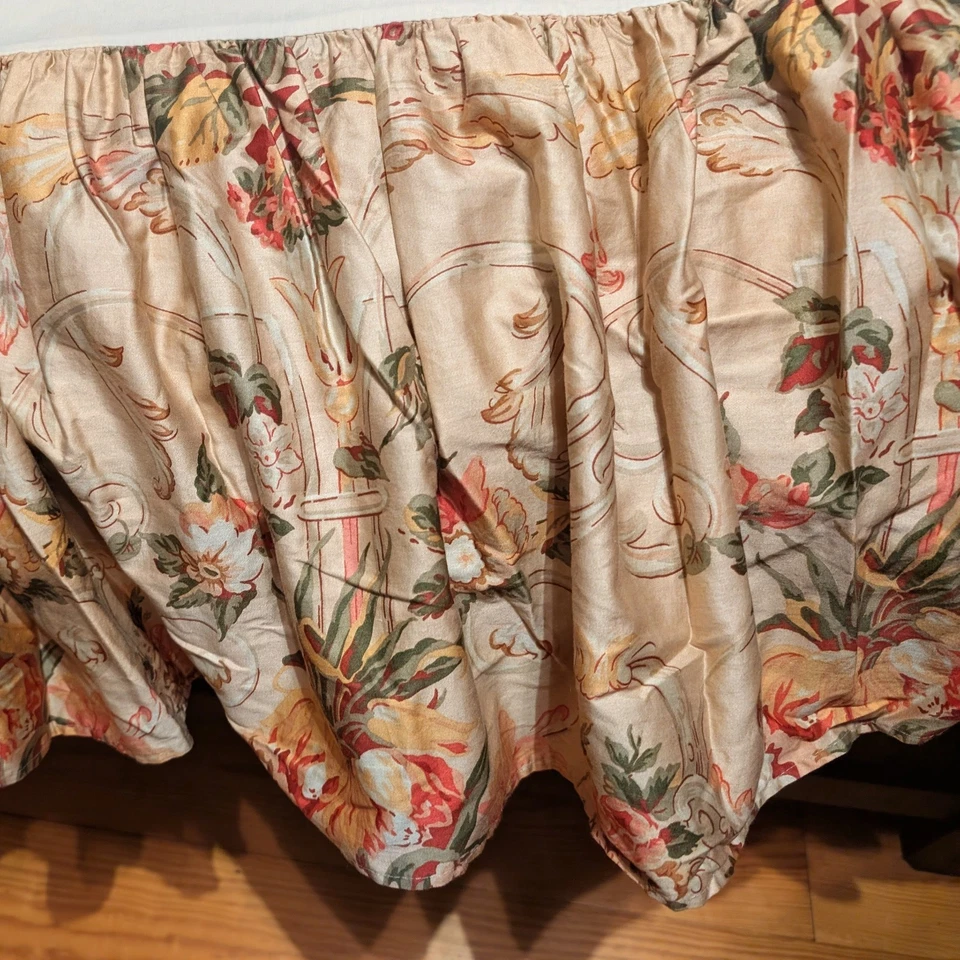 Ralph Lauren Guinevere Floral King Bed skirt Cotton sateen New - Image 4 of 4