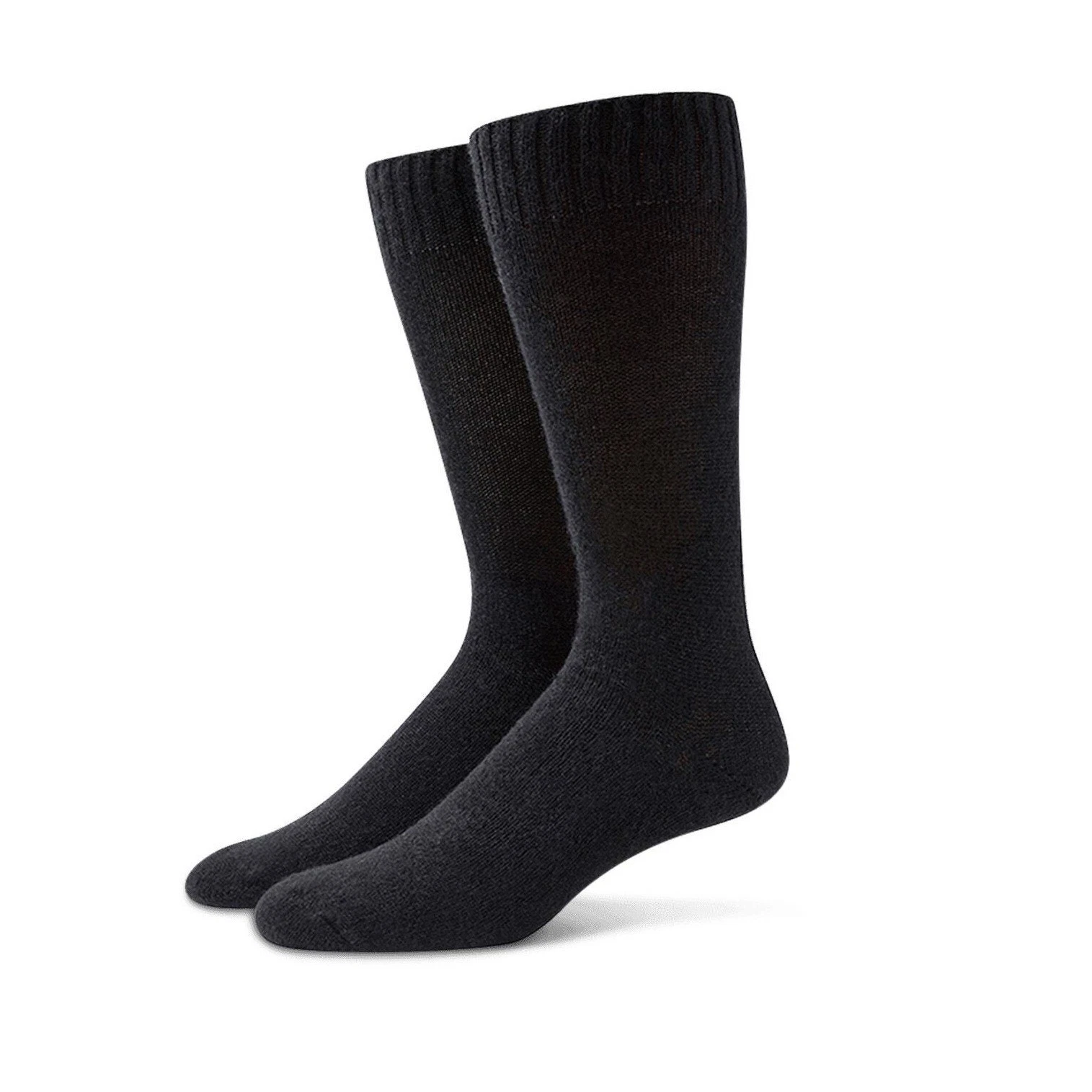 Charcoal Dark Gray Cashmere Crew Socks Mens Large Alchester Pietro Warm Cozy NEW