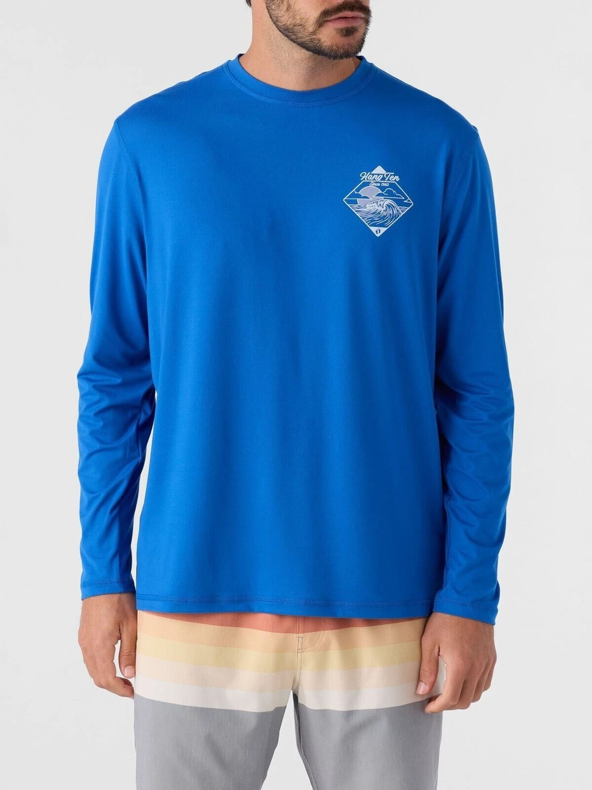 Hang Ten Men's Tidal Long Sleeve Sun Tee UPF Soft Feel Stretch Blue Size M
Opens in a new window or